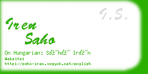 iren saho business card